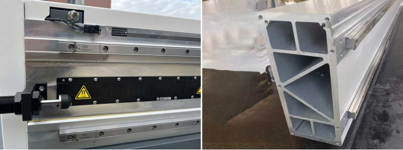 Aviation industry aluminium beam with imported THK guide rail