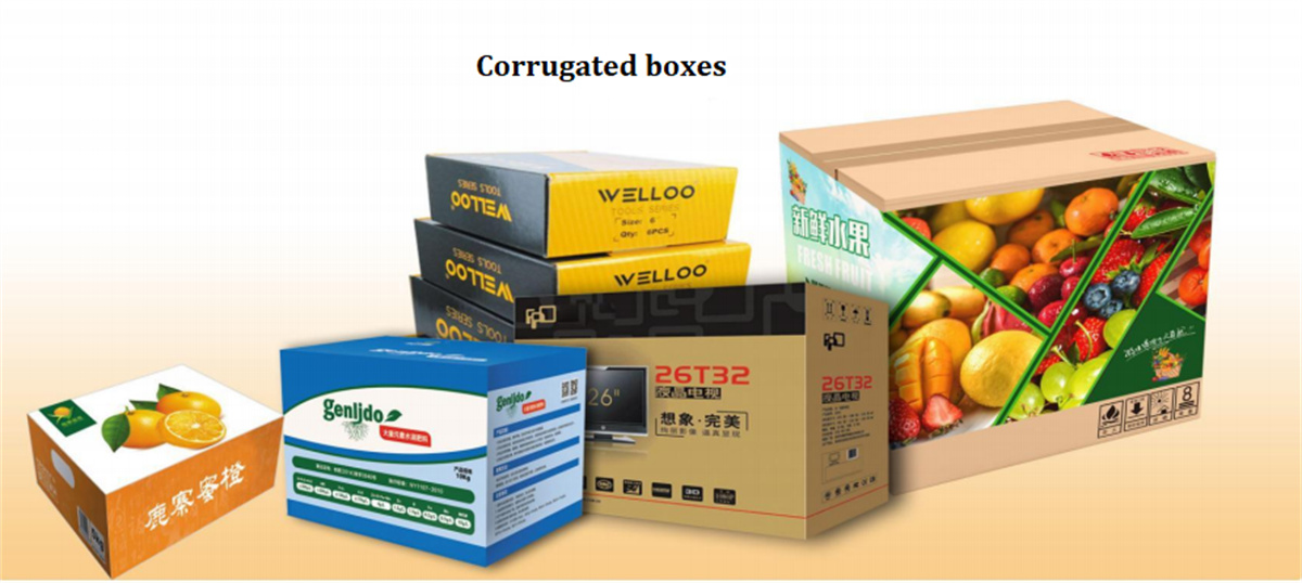 corrugated boxes printed by cardboard digital printer